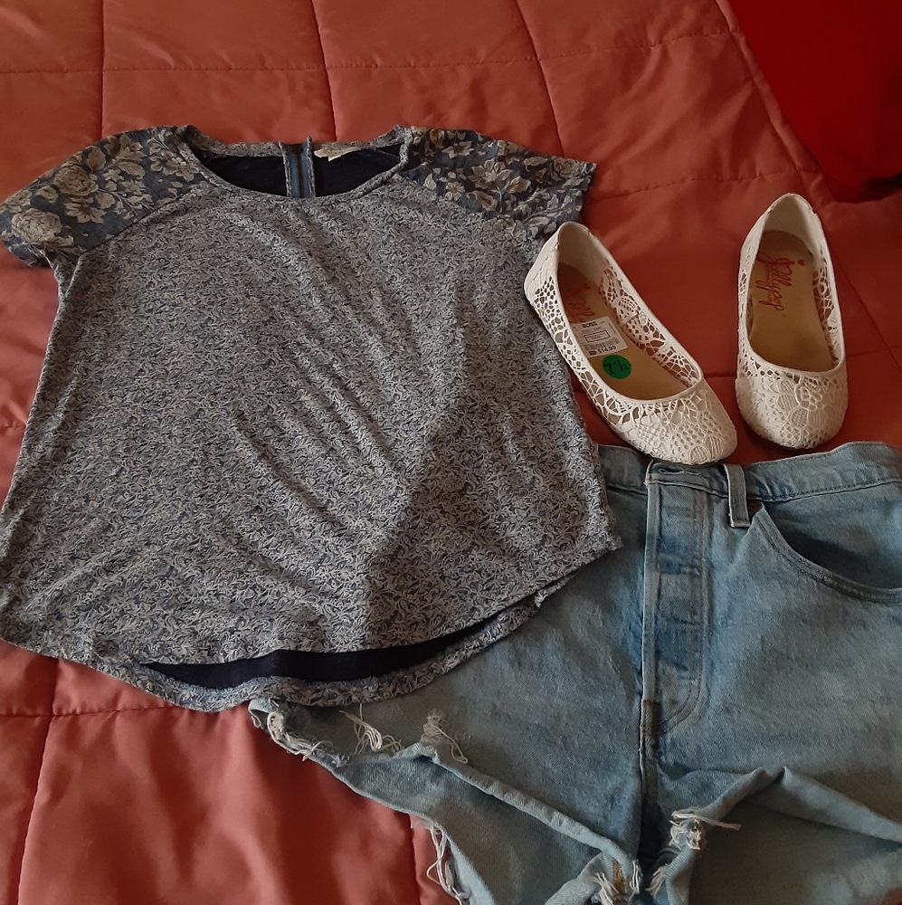 Blueish grey blouse